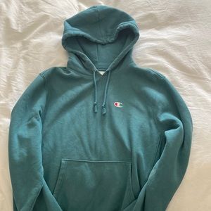 CHAMPION Turquoise Hoodie SIZE M